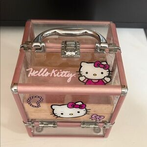 Hello Kitty Pink and Silver Jewelry Case